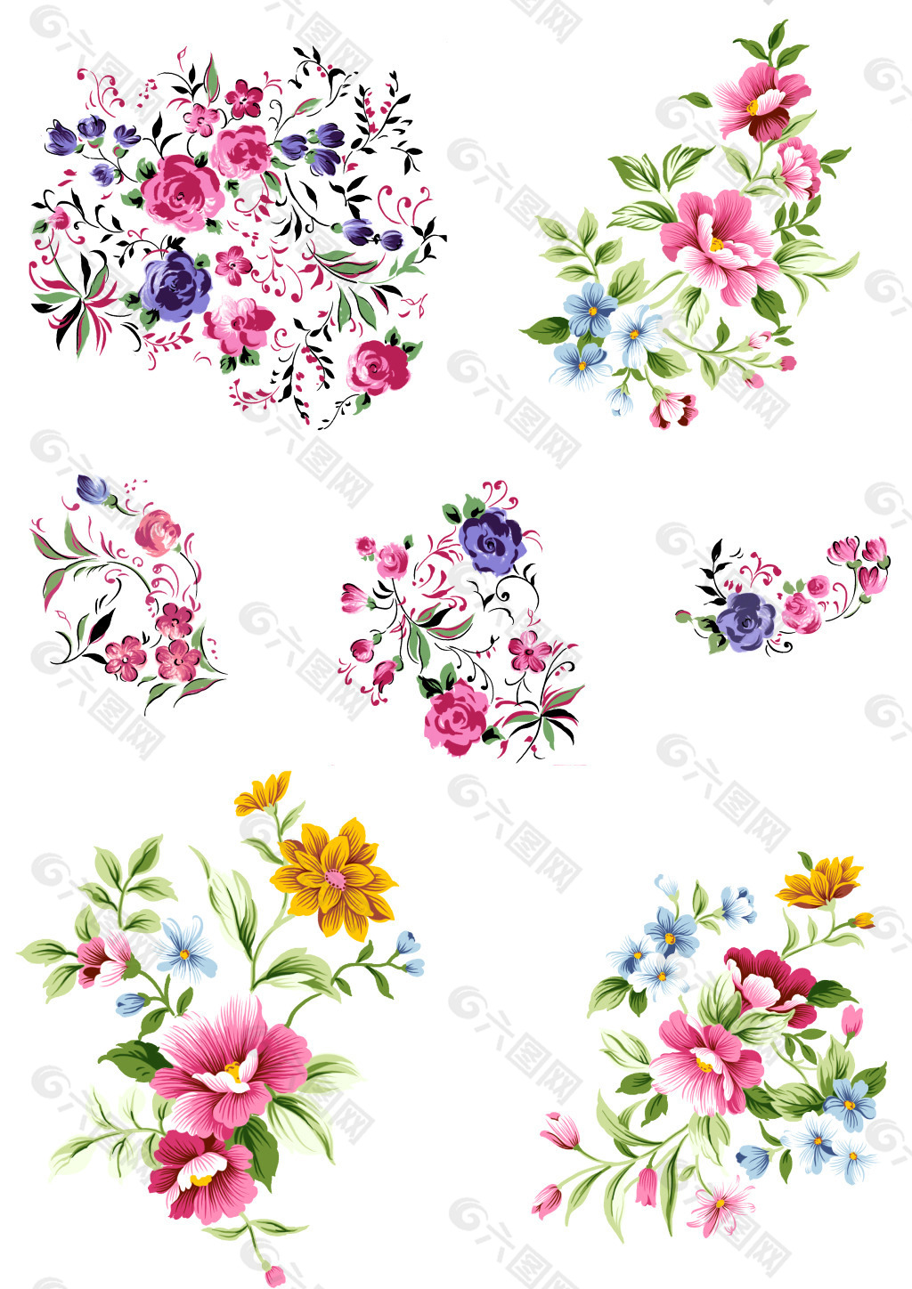 7种漂亮的手绘花束