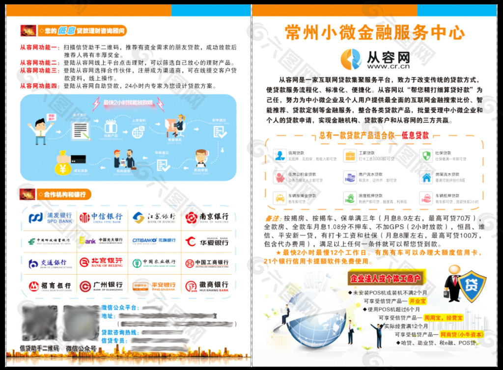 金融贷款宣传单页