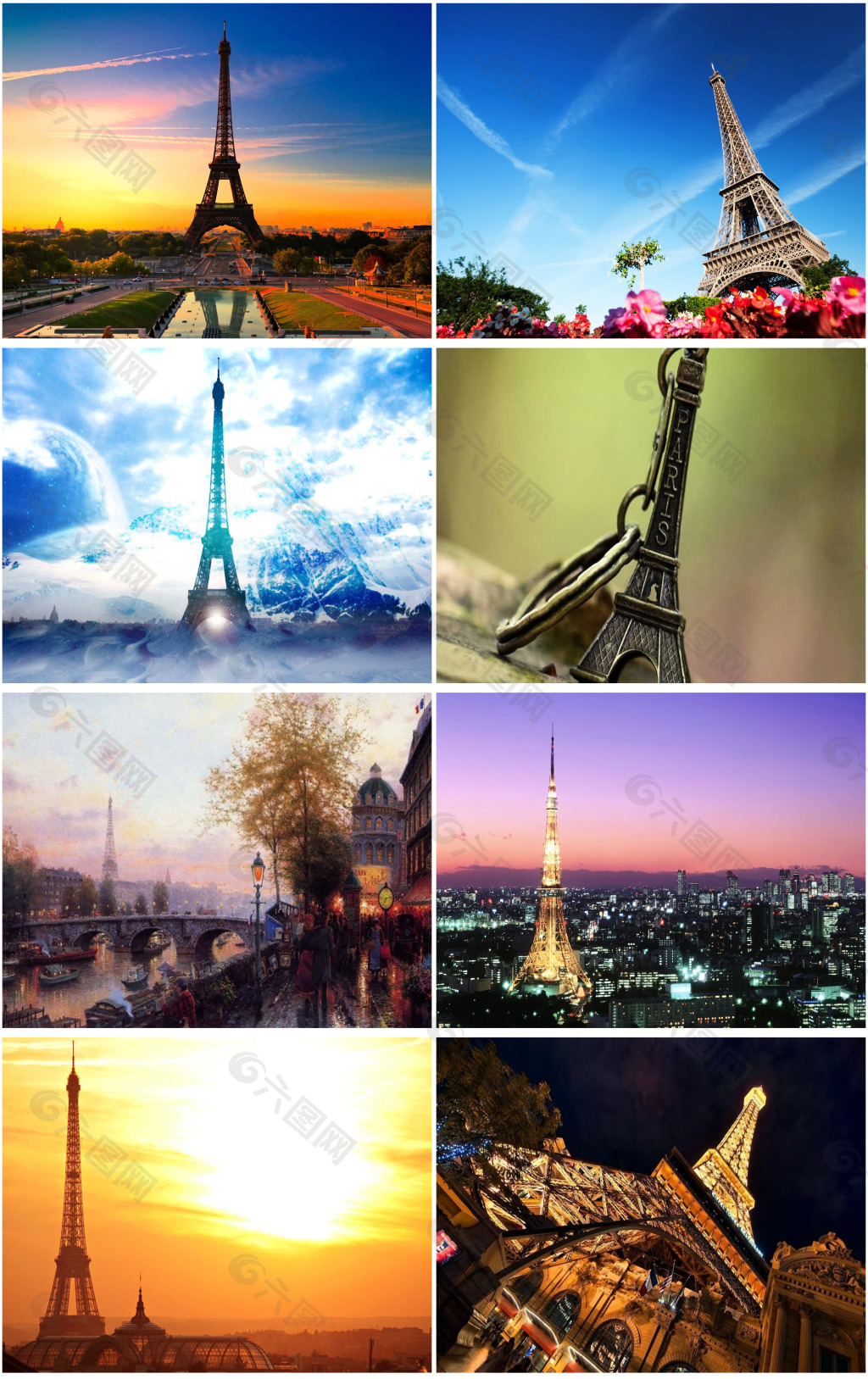 巴黎铁塔背景图