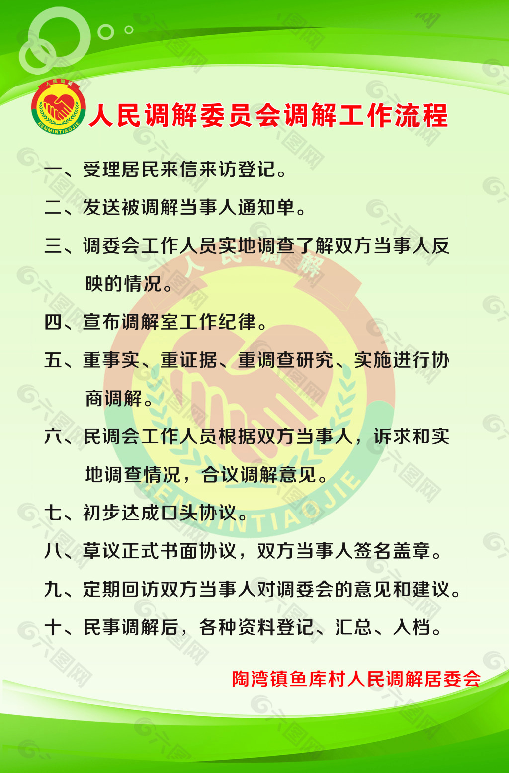 人民调解宣传资料图片