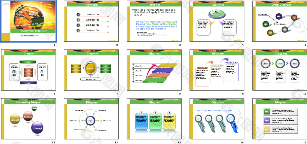 公司业绩PPT模版