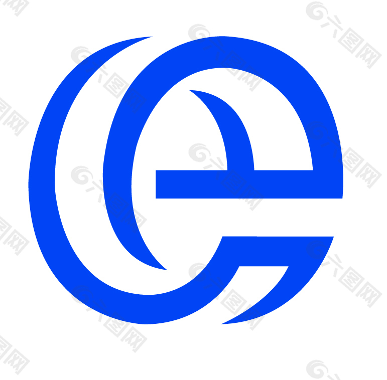 E互联网简约logo设计