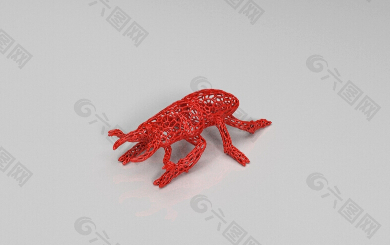 攻击甲虫3D打印模型