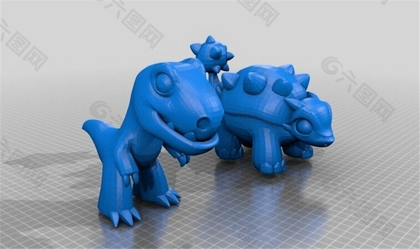 恐龙玩偶3D打印模型