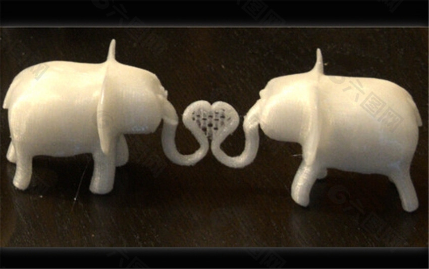 相爱的大象3D打印模型