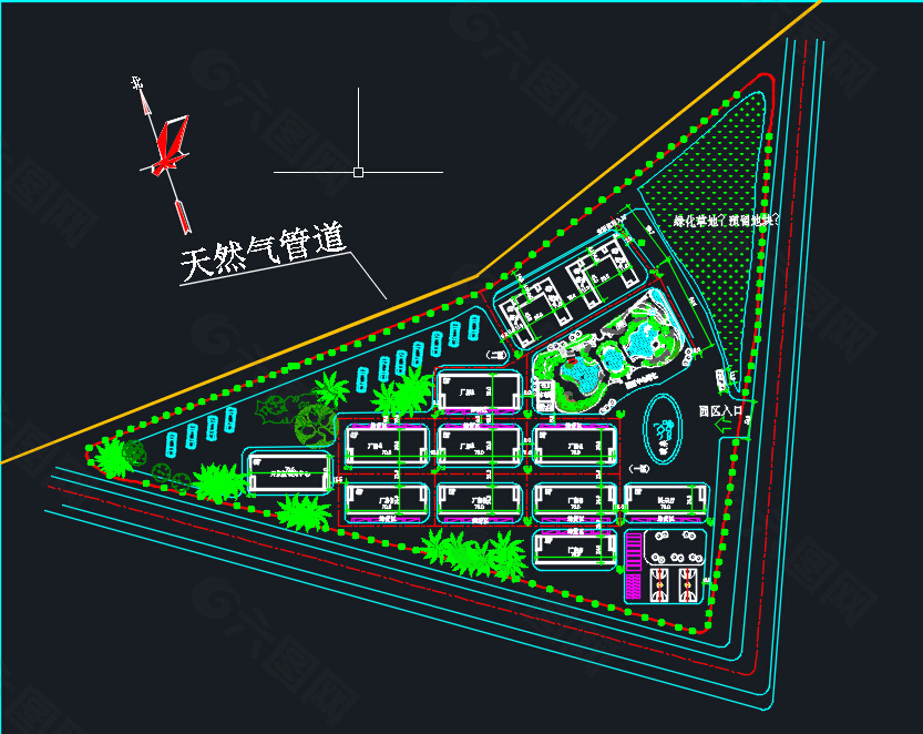 三角厂区规划平面图