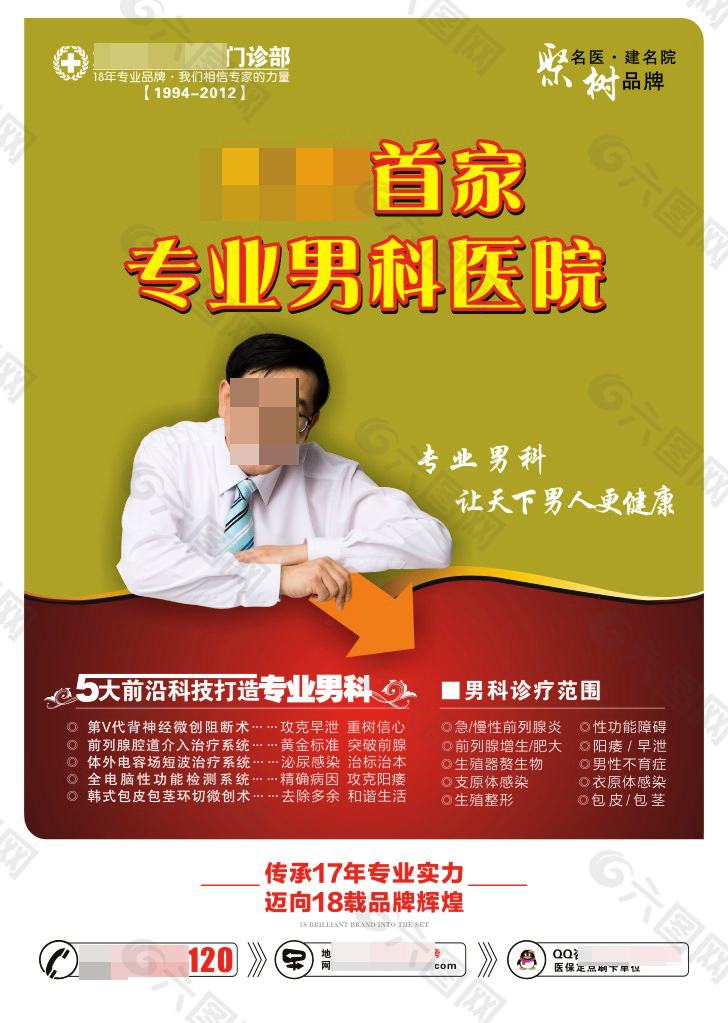男科海报 医疗广告 男科传单 高端男科