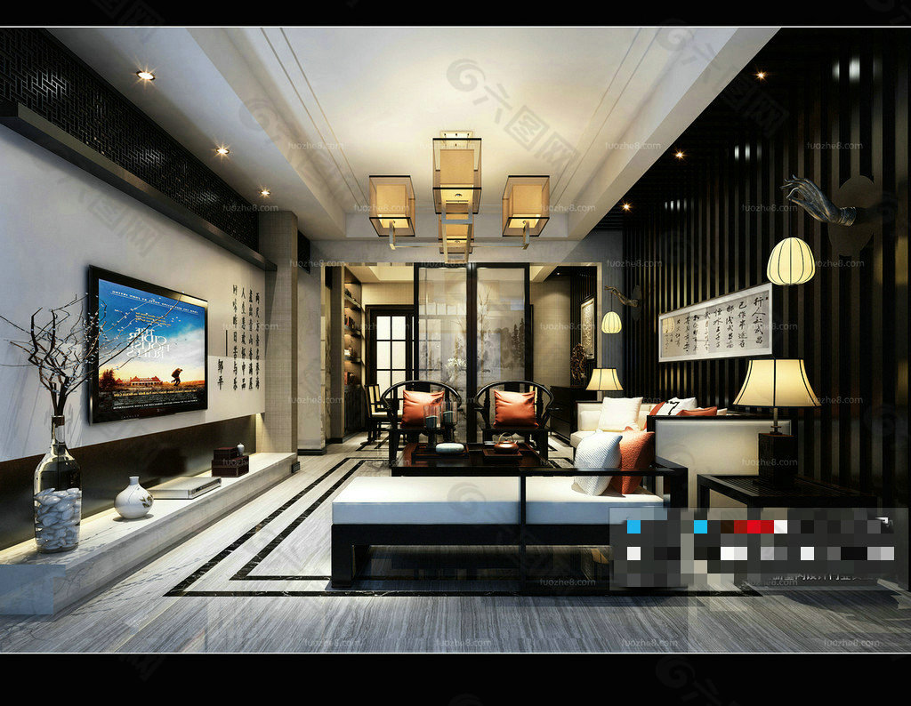 华丽客厅3D模型