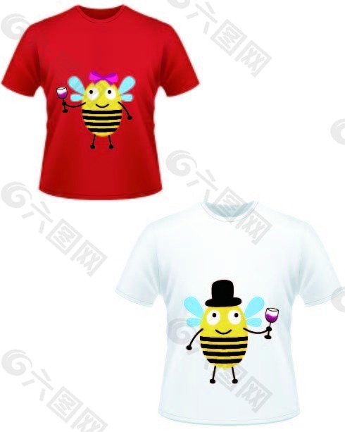 蜜蜂图案上衣设计