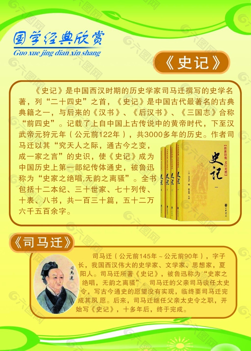 典籍里的中国史记海报图片