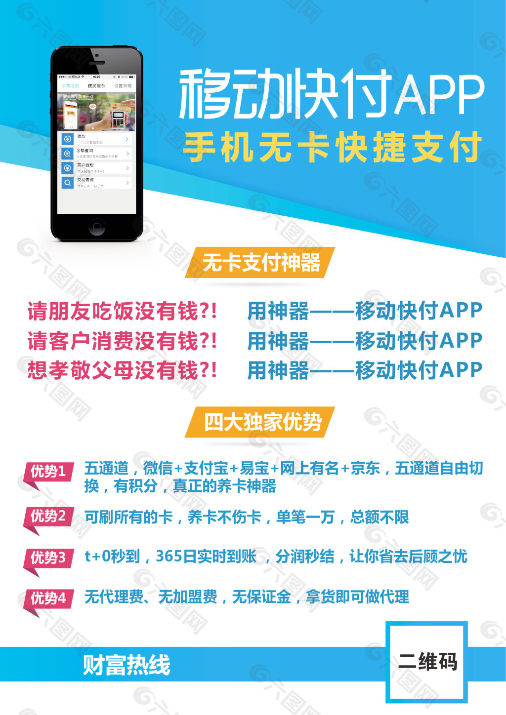 手机APP支付软件宣传海报