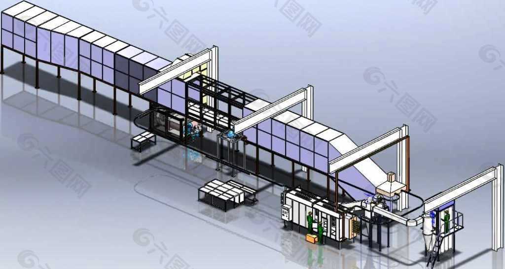 粉末喷涂系统机械模型