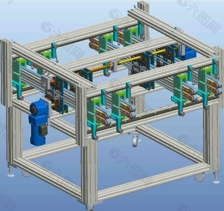 高速输送机机械模型