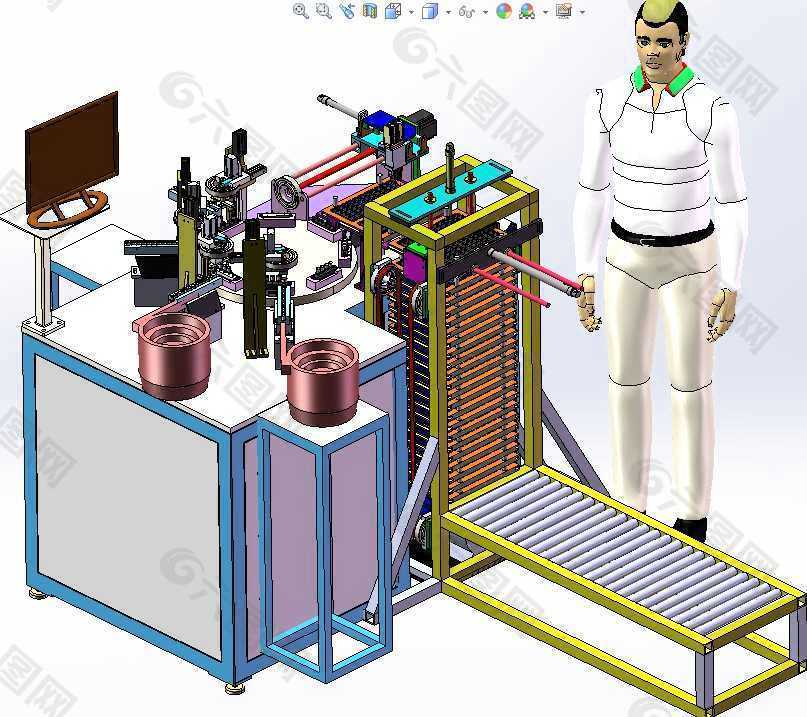 全自动按钮装配机机械模型