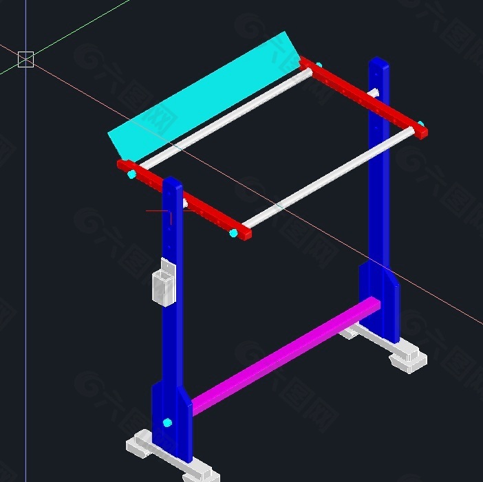 十字锈架3D图