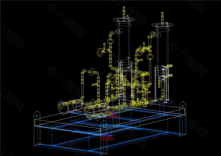柴油泵CAD机械图纸