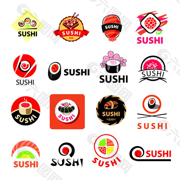 日本寿司美食标签