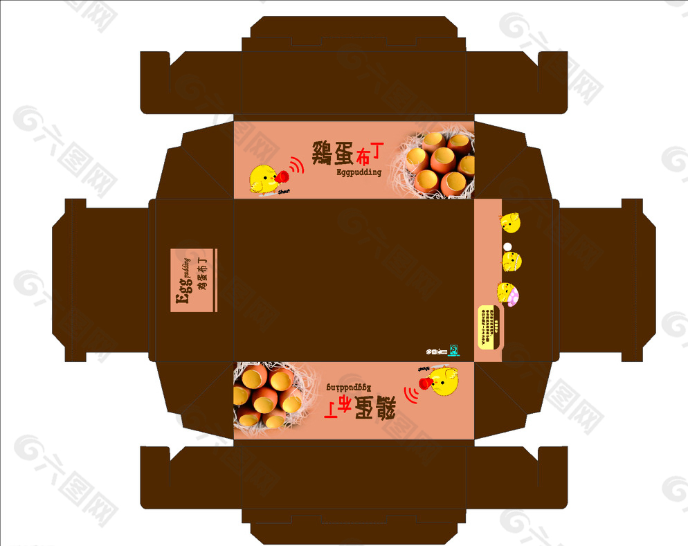 鸡蛋布丁盒图片