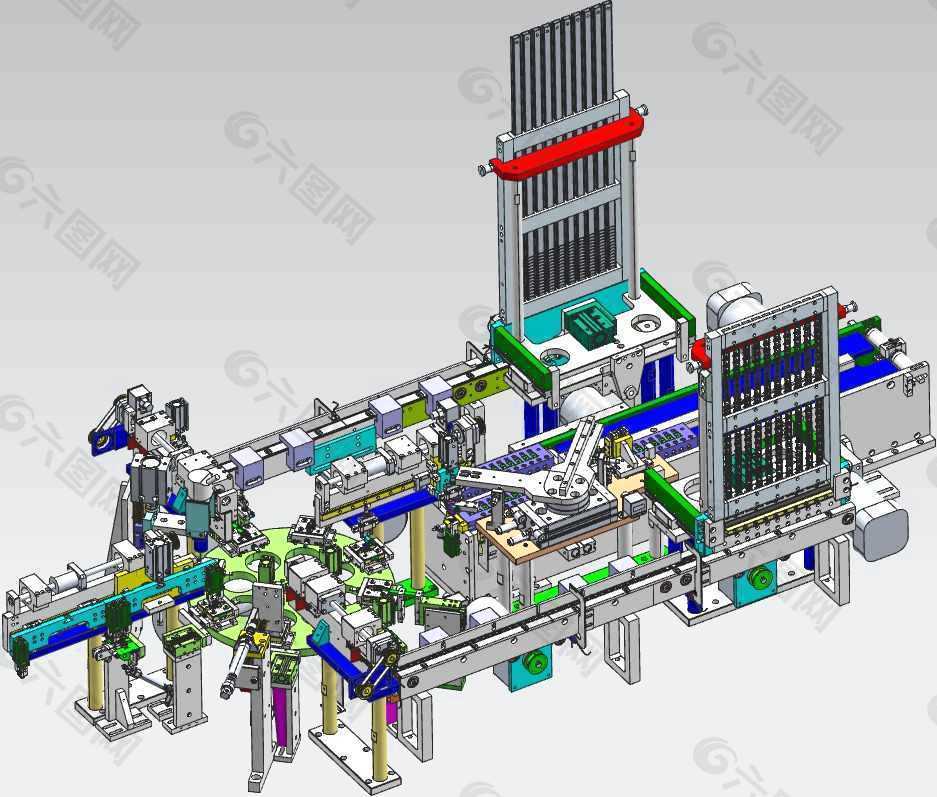 全自动组装机机械模型