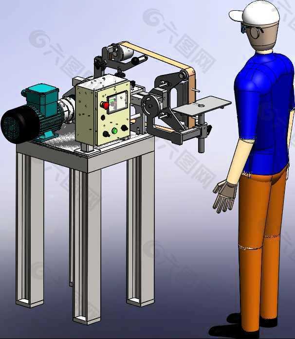 电动工具砂光机机械模型