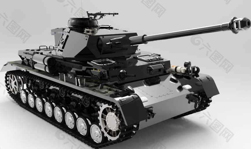 二战德军四号坦克机械模型