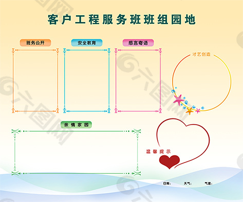 班组园地 员工天地 温馨提示展板 宣传栏