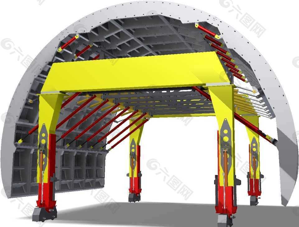 隧道模板台车机械模型