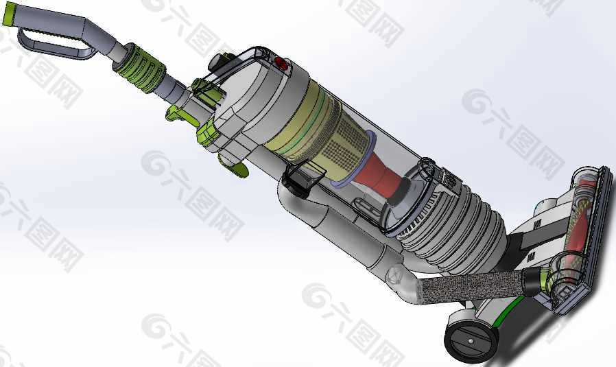 立式强力真空吸尘器机械模型