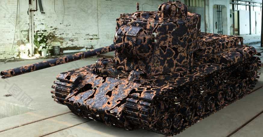 重型坦克机械模型
