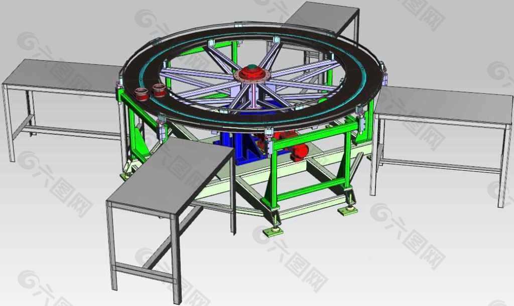定子装配转盘机械模型