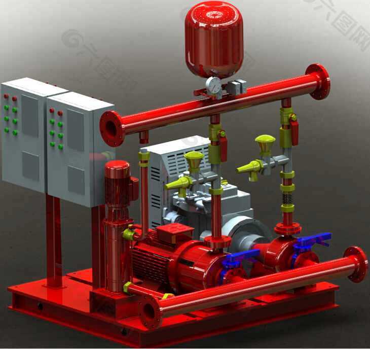 消防泵站机械模型