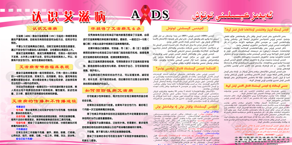 认识艾滋病 ADIS 维汉双语图片
