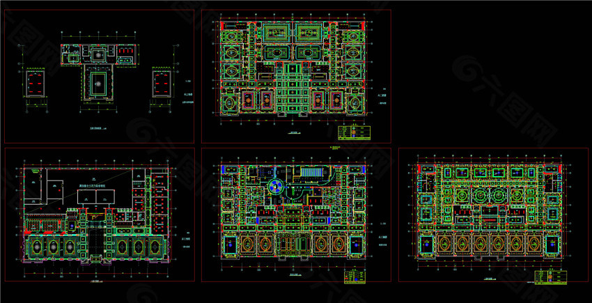 某酒店天花cad装修图