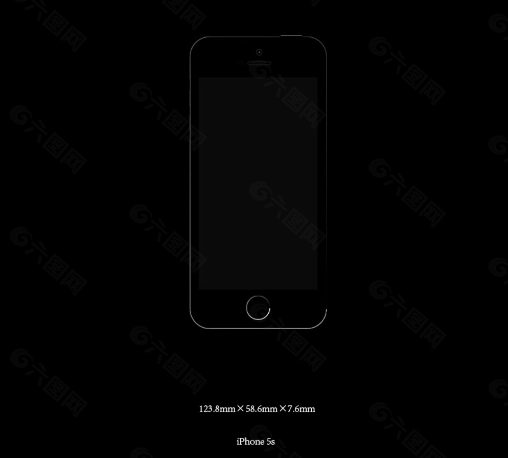 iPhone 5s 矢量图图片