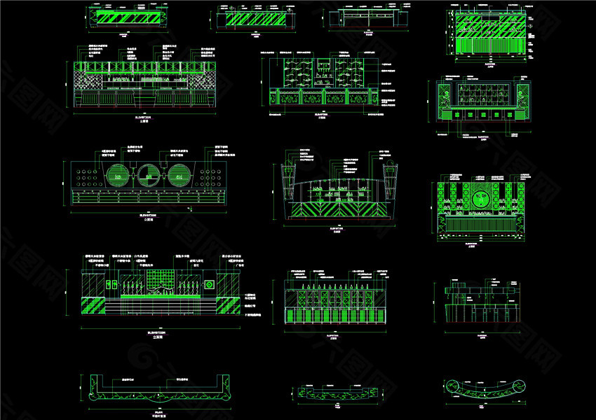 吧台CAD图纸