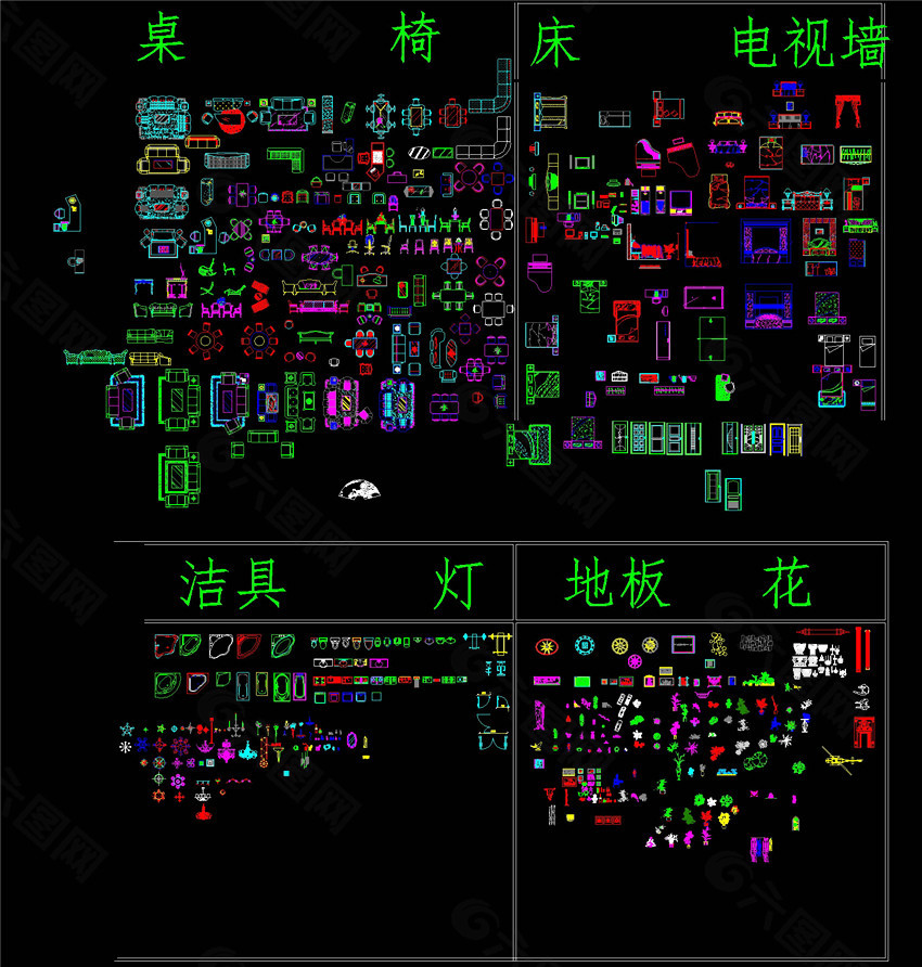 CAD模型图库设计CAD图纸