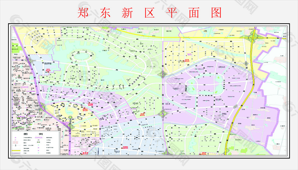 郑州郑东新区交通图图片