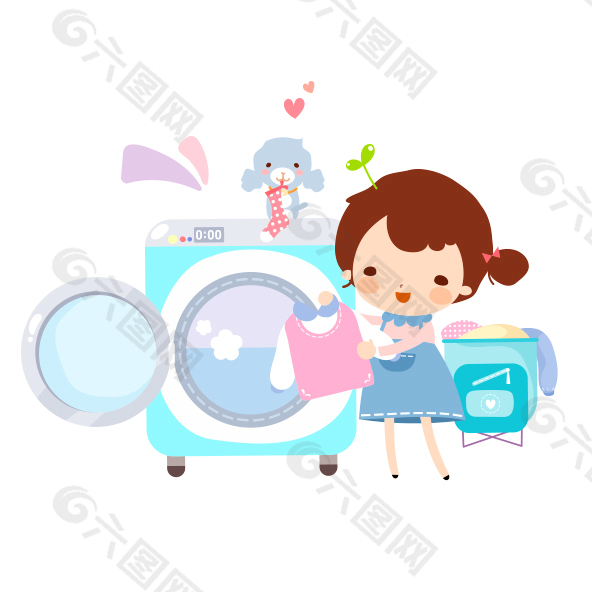 洗衣机卡通