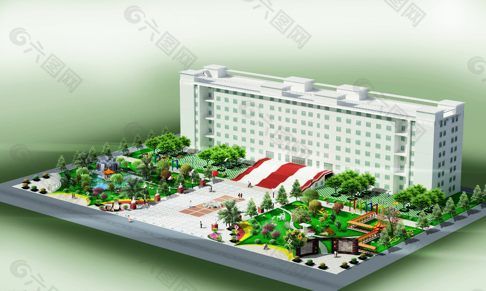 某单位景观效果图图片