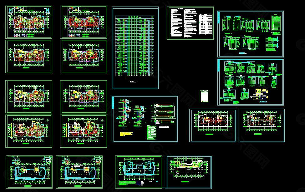 旺新城十八层住宅楼电气工程图