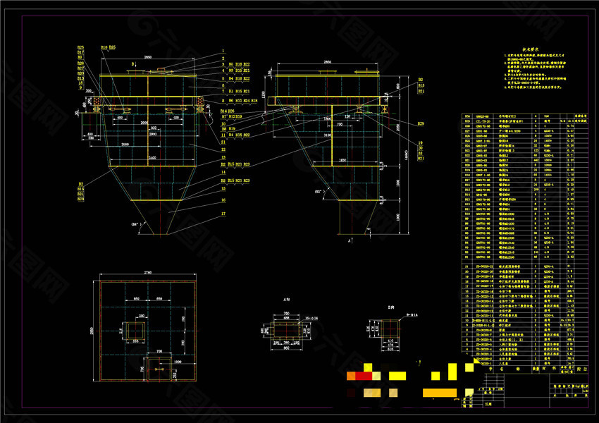大料仓图纸机械图纸