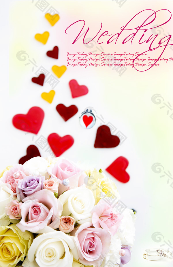 浪漫喜庆婚礼海报