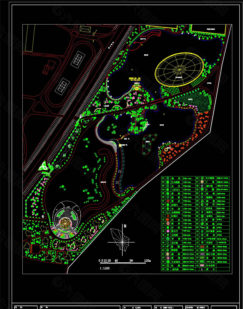 南區總綠化cad景觀圖紙