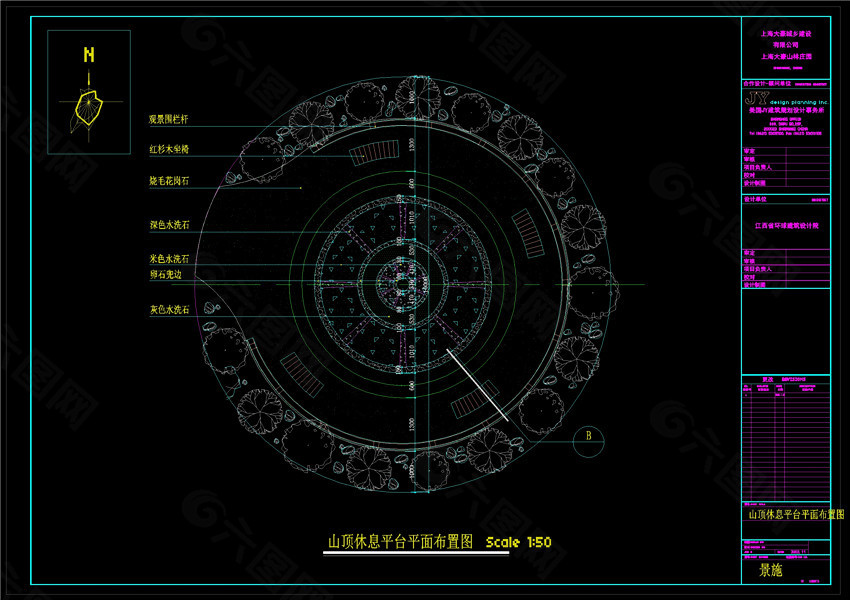 园林建筑设计CAD景观图纸