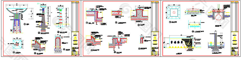 细部剖面CAD景观图纸