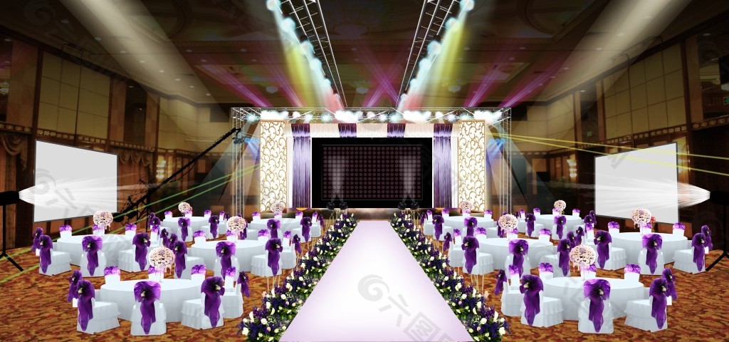 婚礼舞台设计免费下载