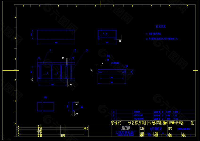 电气工业工程CAD机械图纸