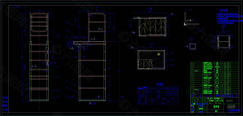 双梁吊钩桥式起重机设计元素CAD机械图纸