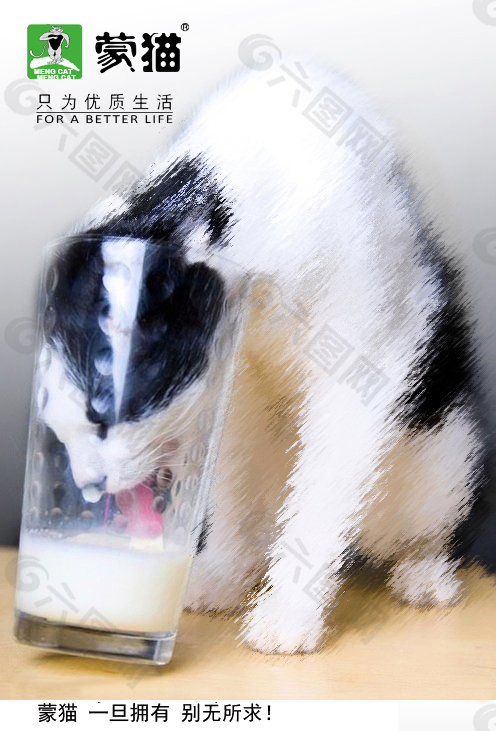 创意宠物饮品系列 蒙猫牛奶