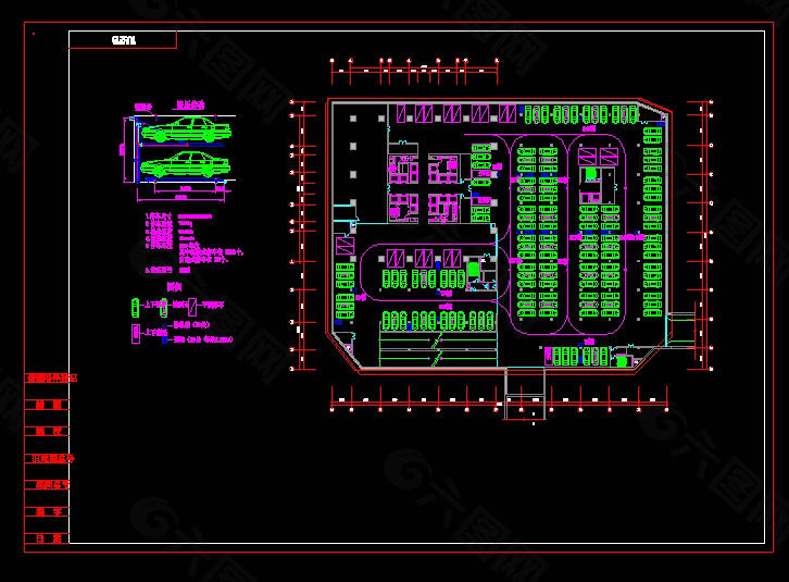 机械停车位设计图CAD机械图纸
